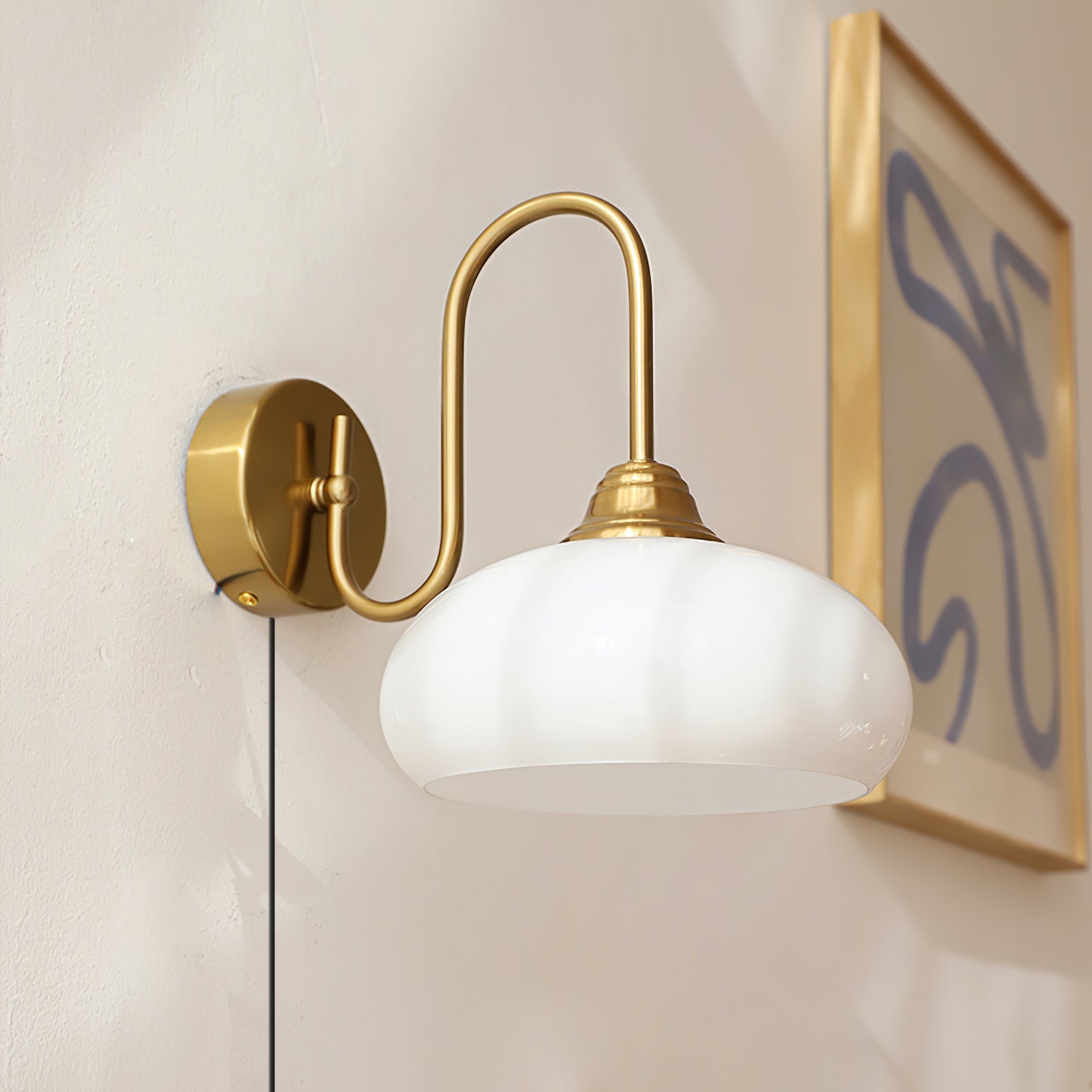 Ulsilia Premium Nordic Plug-in Glass Wall Lamp - Letslighting