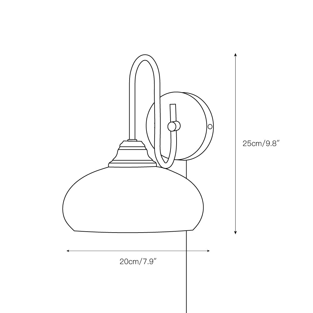 Valentina Glass Plug-in Wall Lamp
