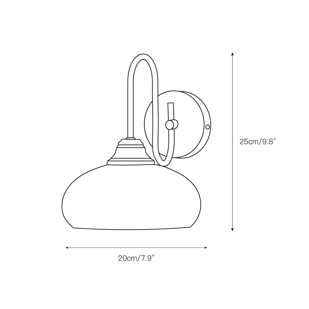 Ophaan Modern Minimalist Glass Wall Light - Letslighting