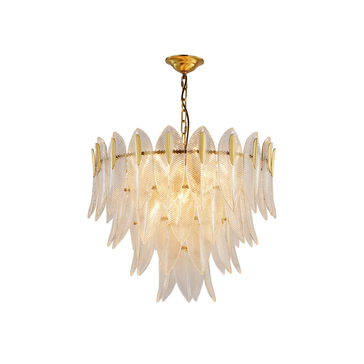 Ivthayra Postmodern Luxury Brass Glass Chandelier - Letslighting