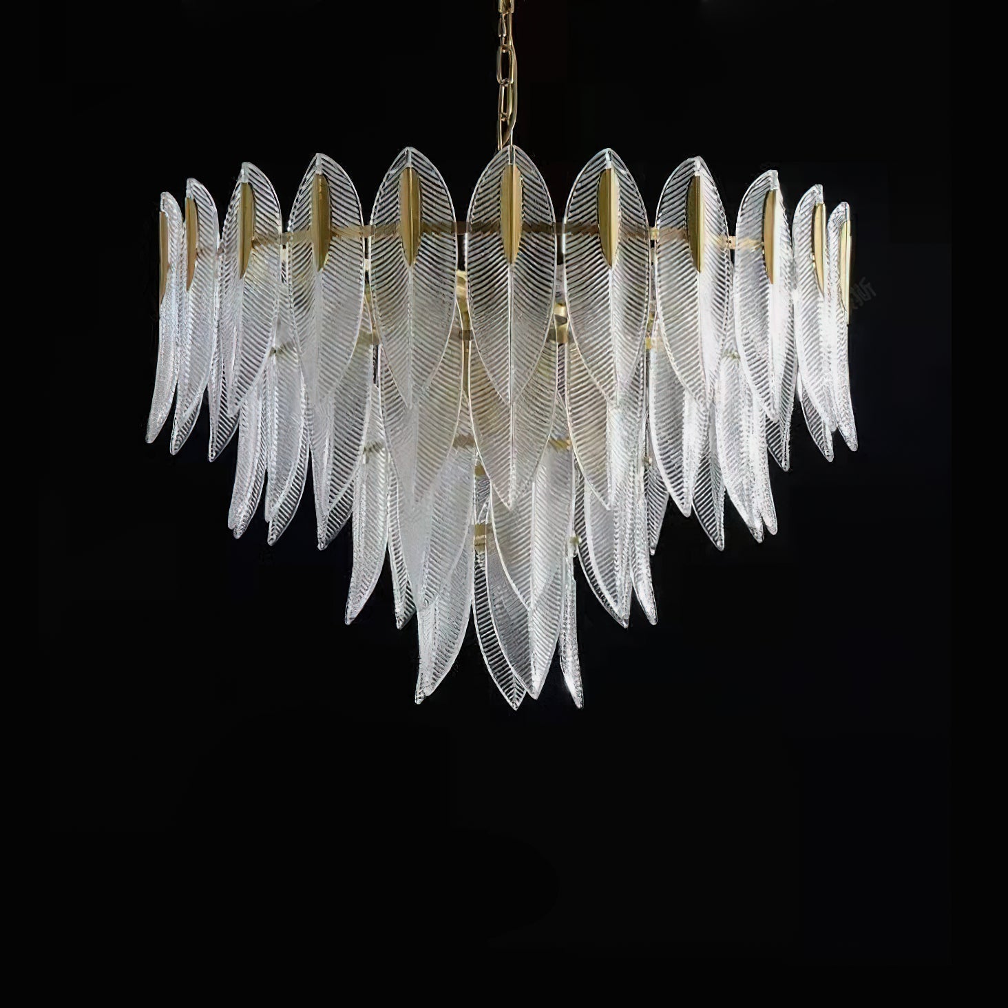 Ivthayra Postmodern Luxury Brass Glass Chandelier - Letslighting