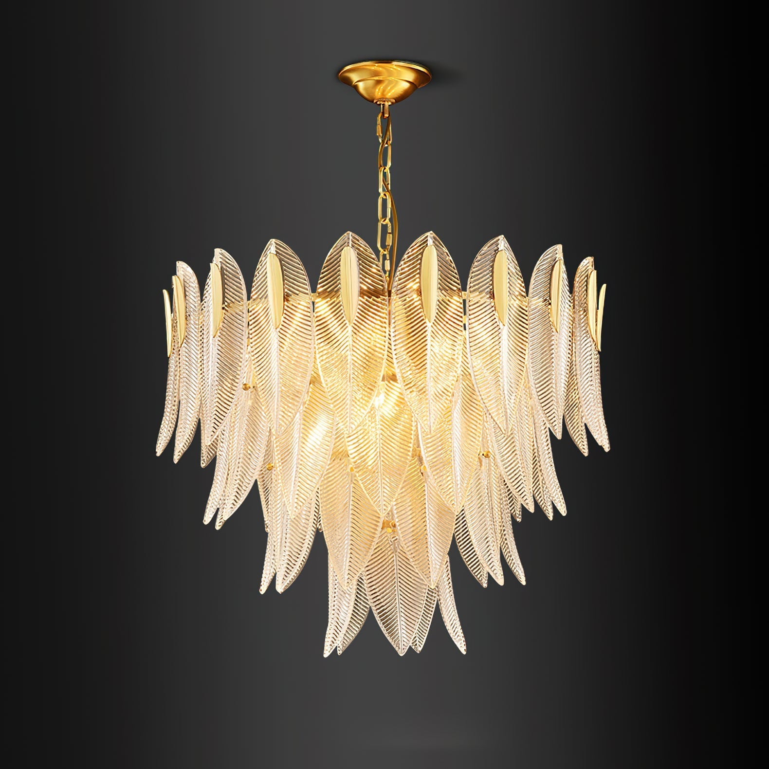Ivthayra Postmodern Luxury Brass Glass Chandelier - Letslighting