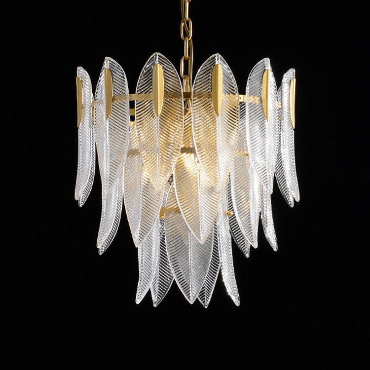 Ivthayra Postmodern Luxury Brass Glass Chandelier - Letslighting