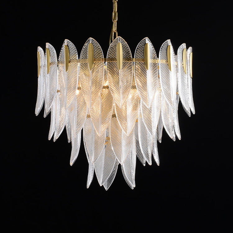 Ivthayra Postmodern Luxury Brass Glass Chandelier - Letslighting