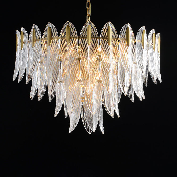Ivthayra Postmodern Luxury Brass Glass Chandelier - Letslighting