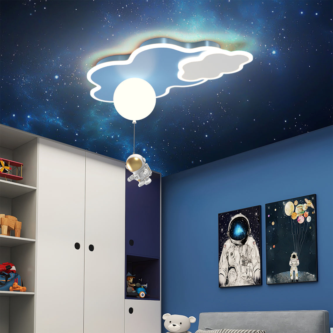 Nuages Ceiling Lamp Cloud Shape With Astronaut Detail - Letslighting