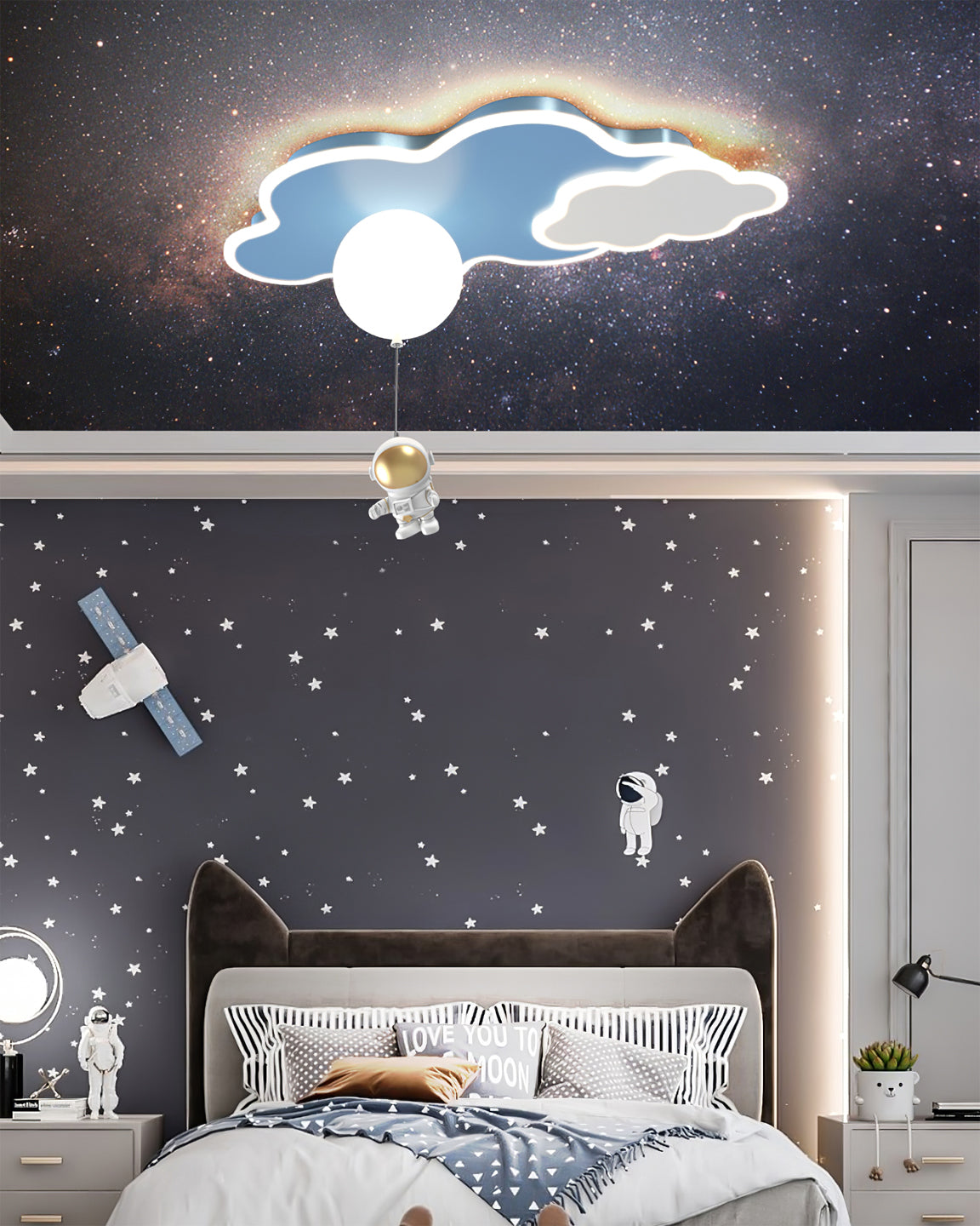 Nuages Ceiling Lamp Cloud Shape With Astronaut Detail - Letslighting