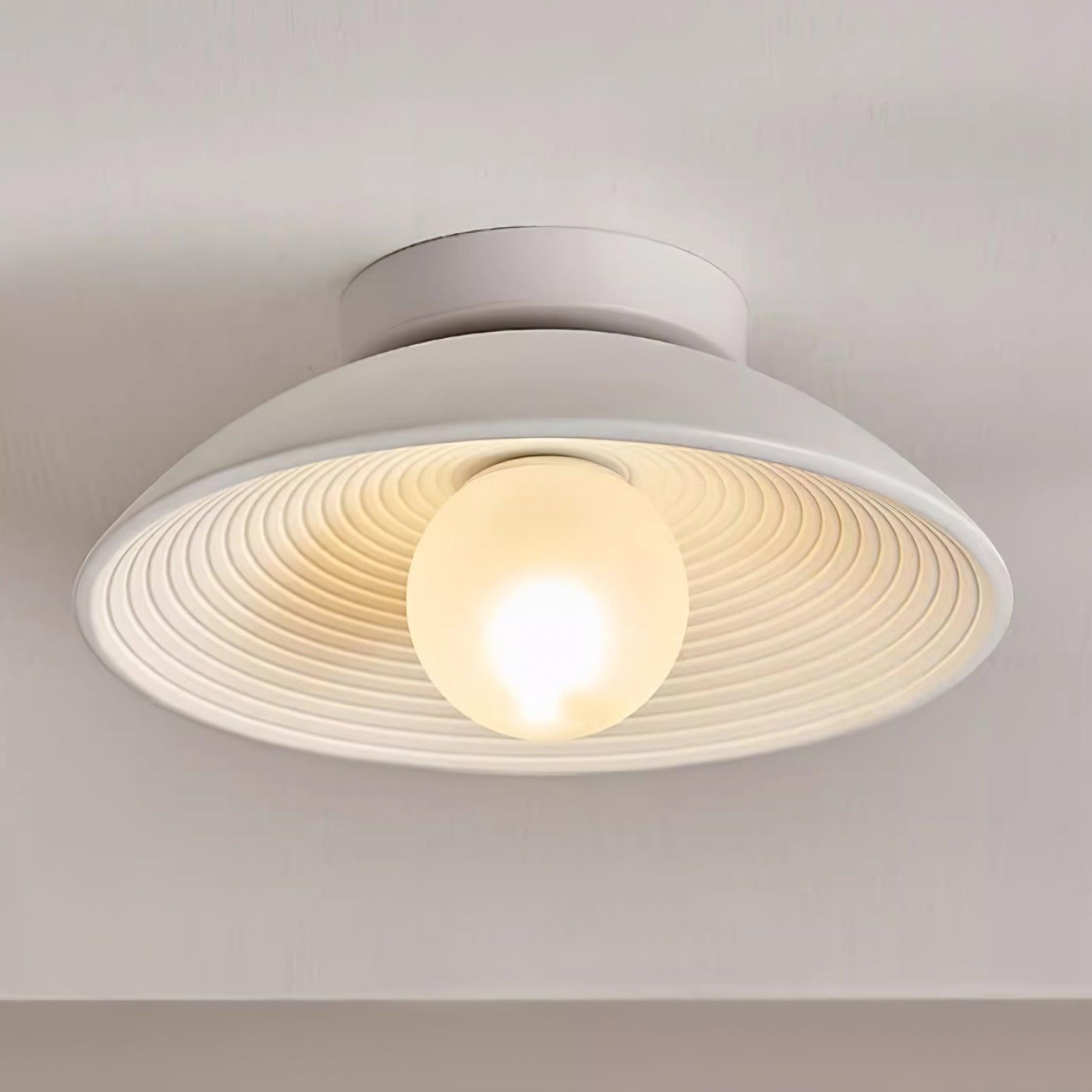 Orvian Wooden Flush Mount Ceiling Light with Round Globe - Letslighting