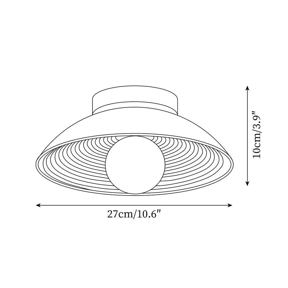 Orvian Wooden Flush Mount Ceiling Light with Round Globe - Letslighting