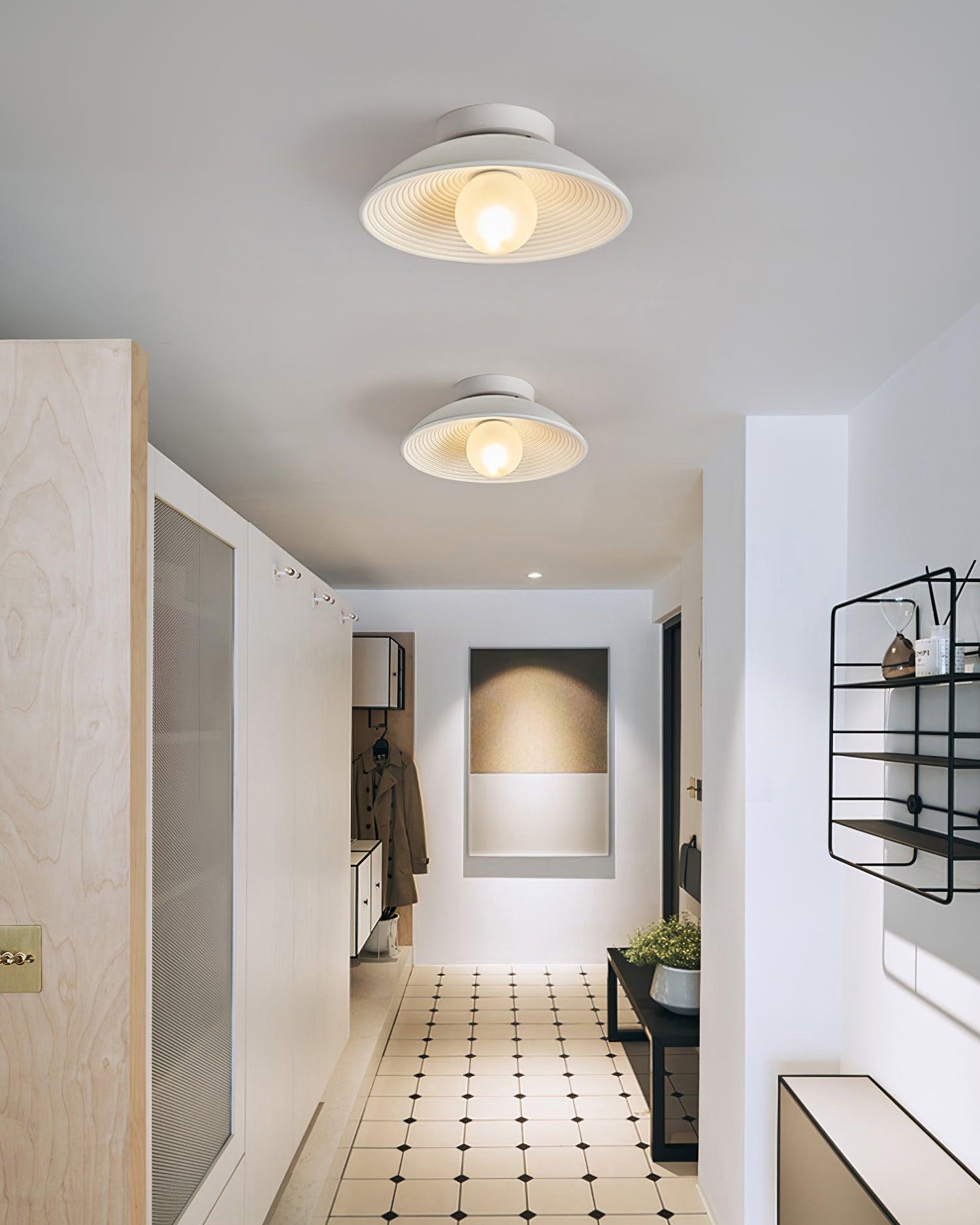 Orvian Wooden Flush Mount Ceiling Light with Round Globe - Letslighting