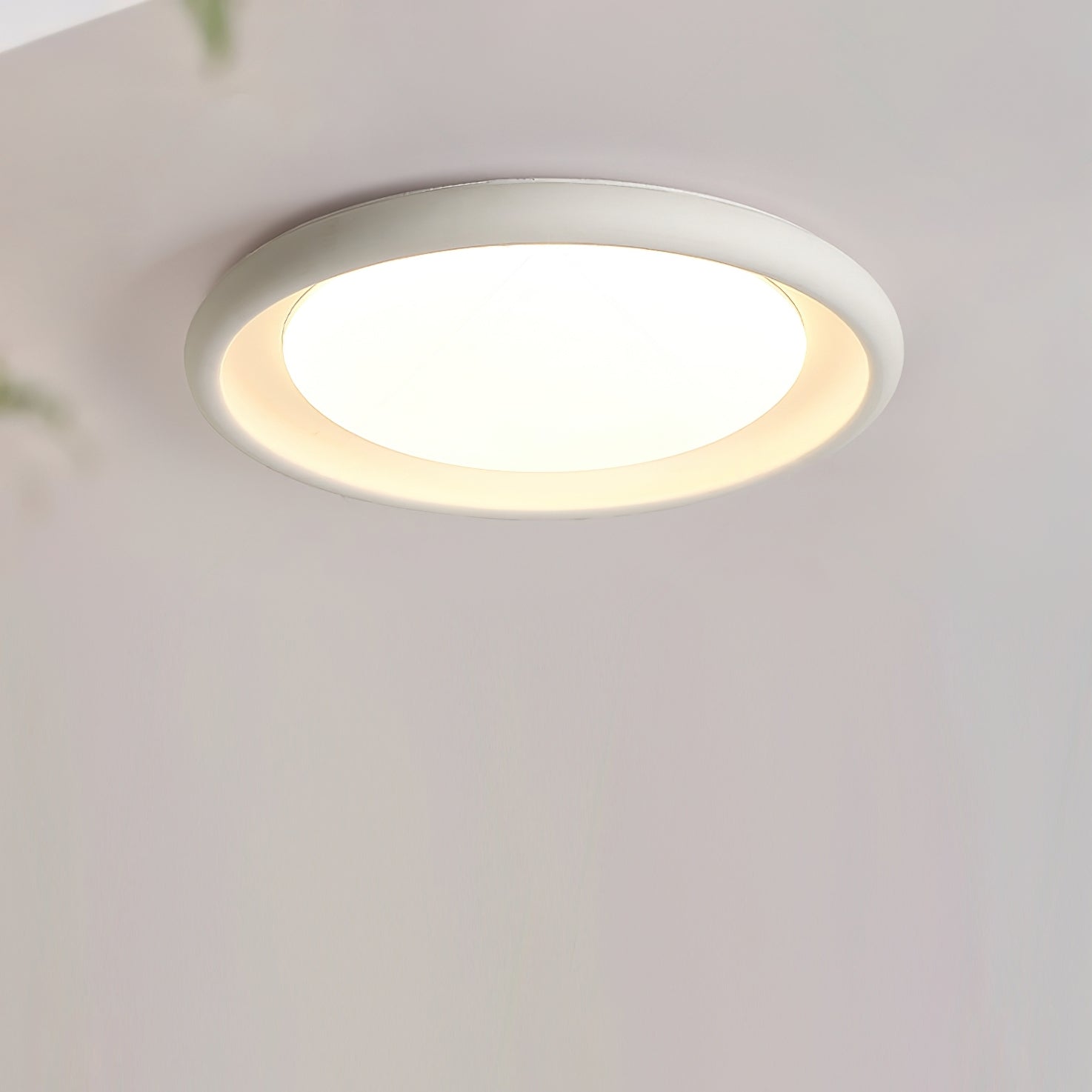 Nuria Ceiling Light Concrete Acrylic Circular Minimalist - Letslighting