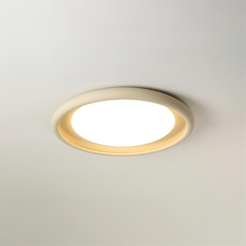 Nuria Ceiling Light Concrete Acrylic Circular Minimalist - Letslighting