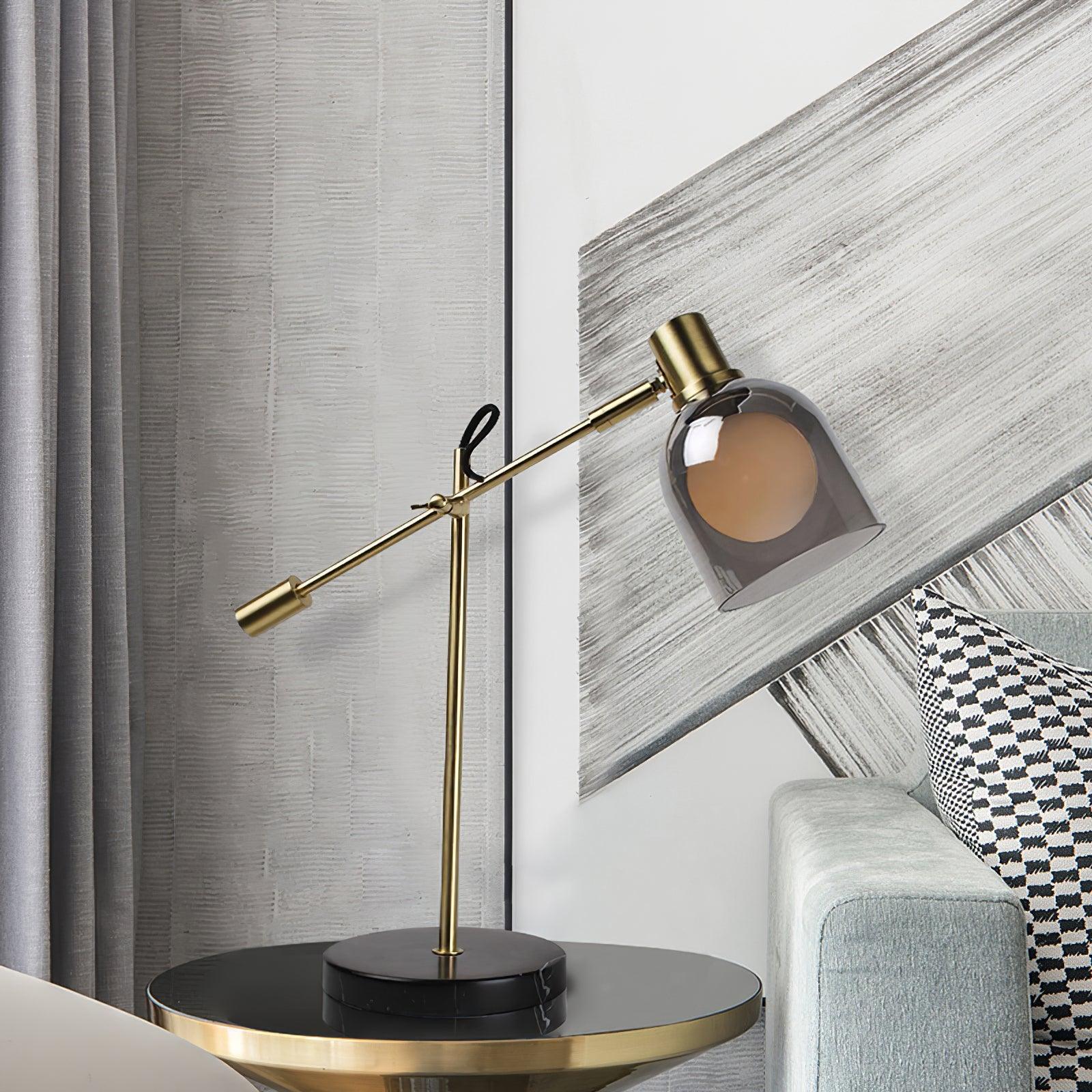 Nelia Marble Industrial Table Lamp - Letslighting