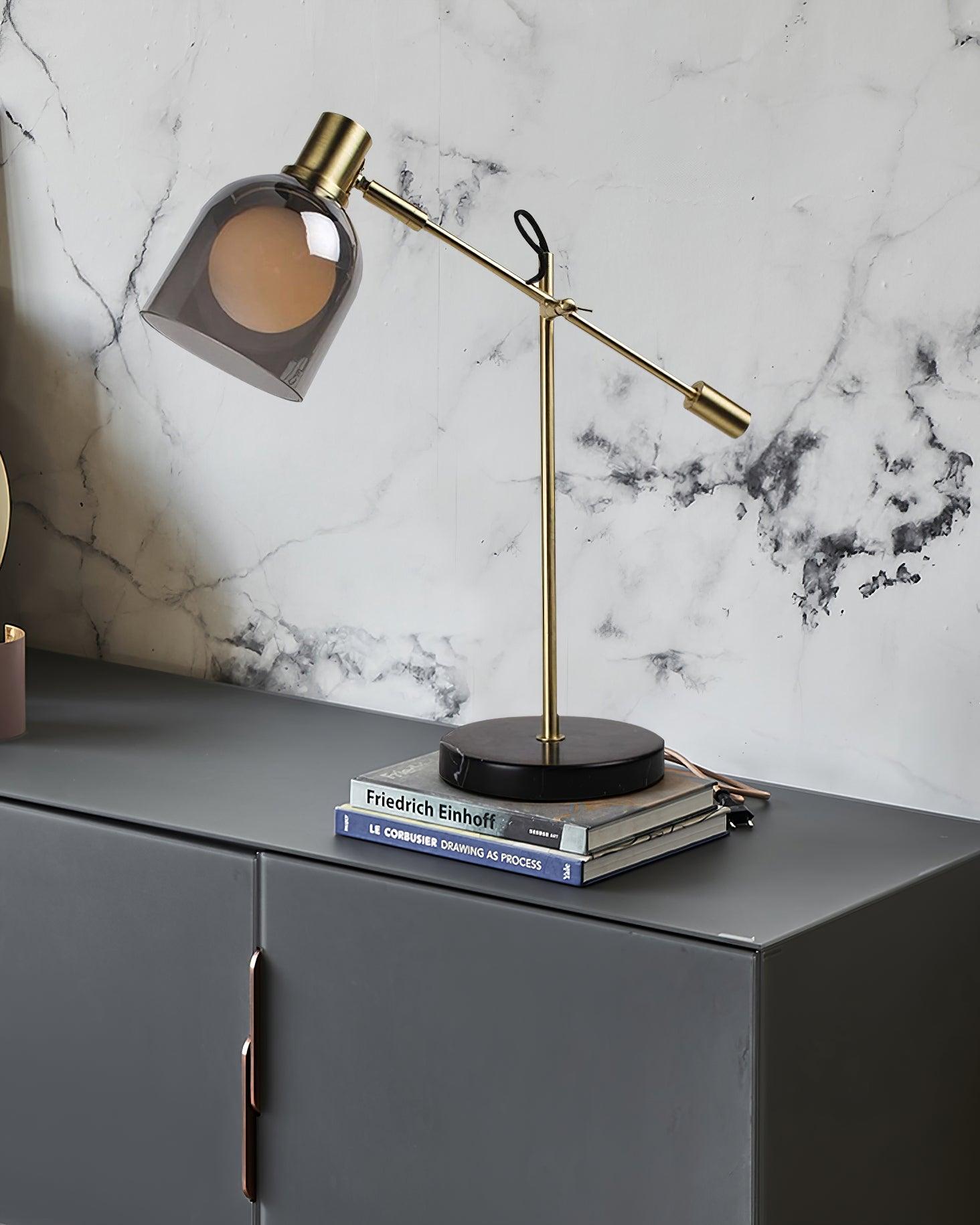 Nelia Marble Industrial Table Lamp - Letslighting