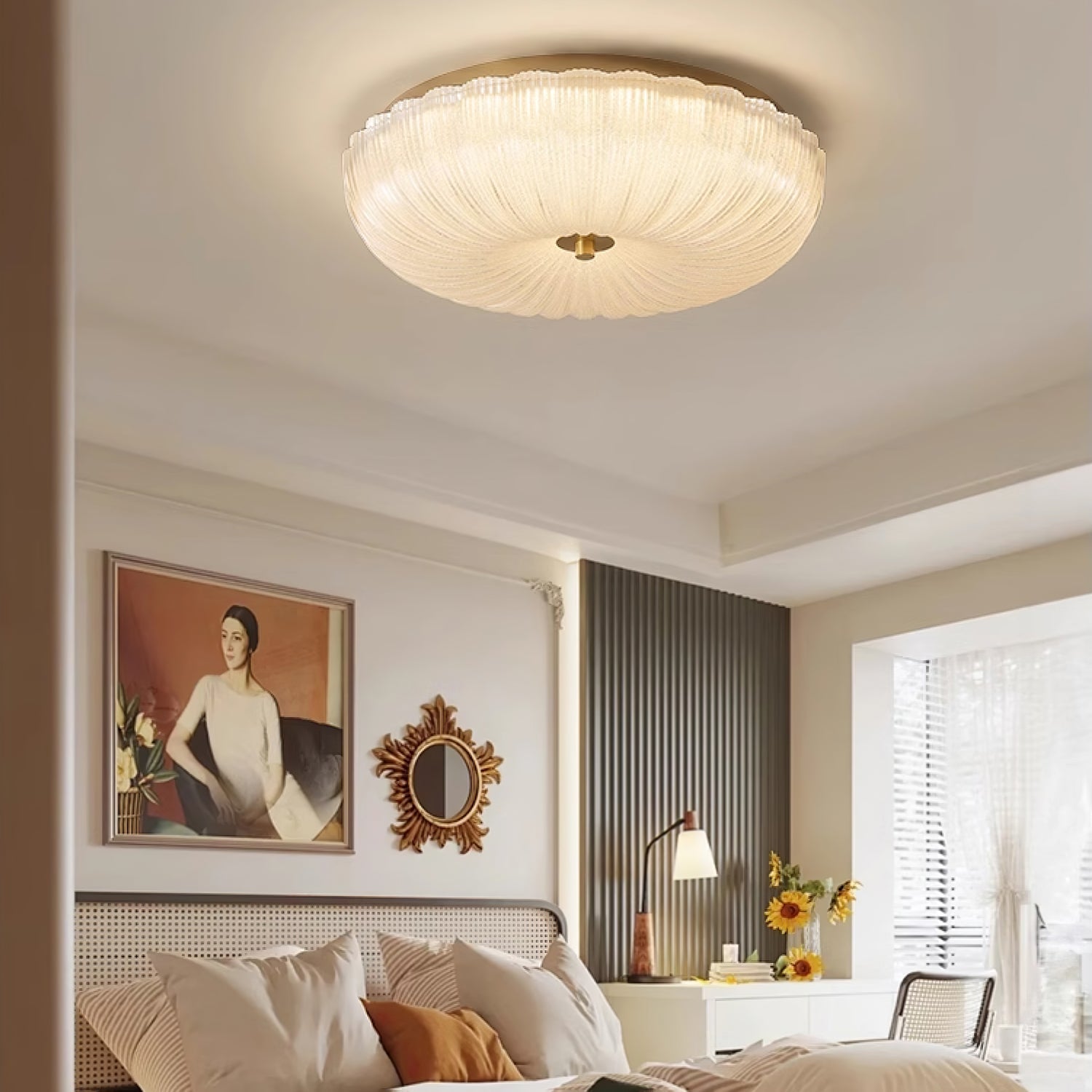 Kristy  Ripple Glass  Ceiling Light