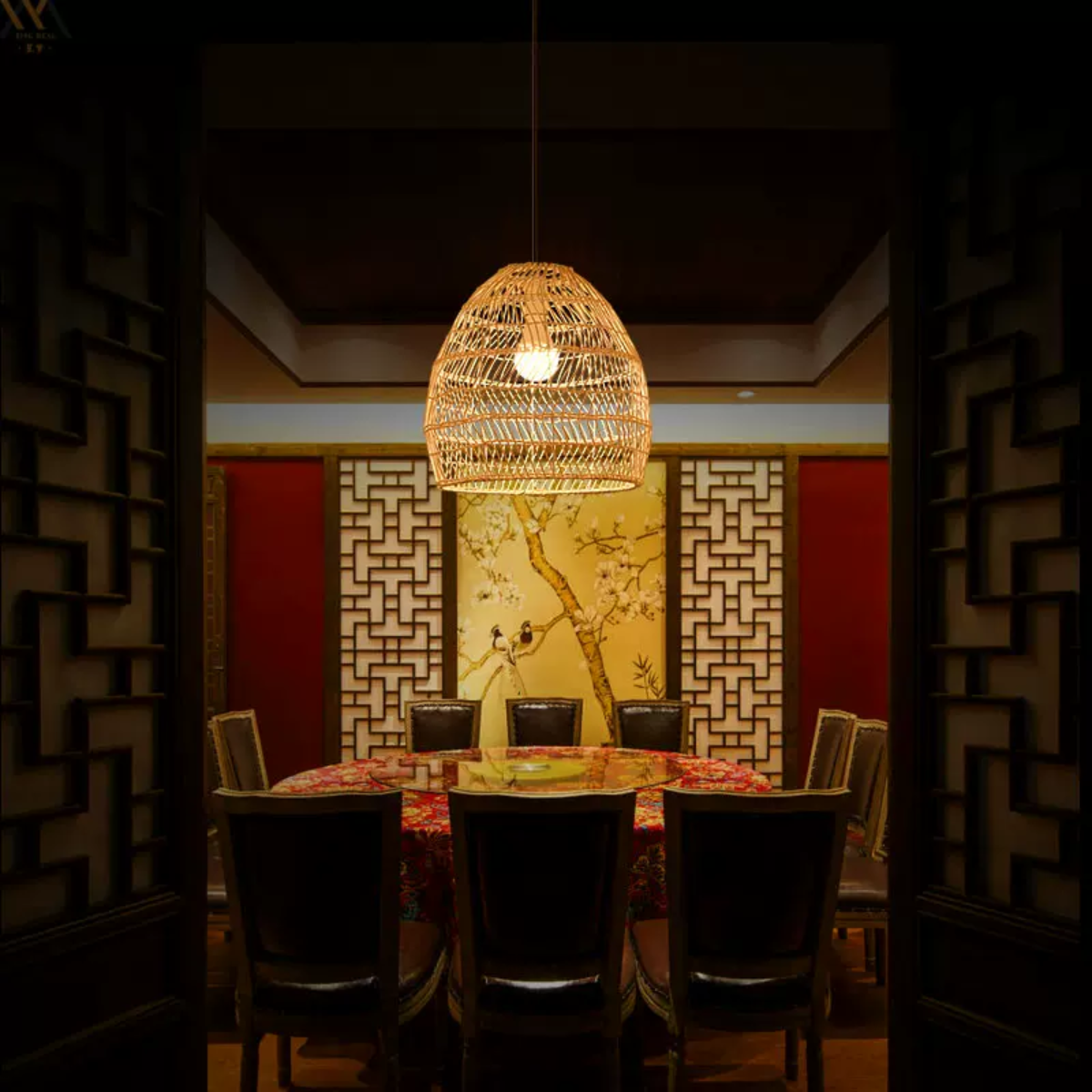 Ritta Design Retro LED Pendant Light Wood Wood Bedroom Living Room Study Room Hall - Letslighting
