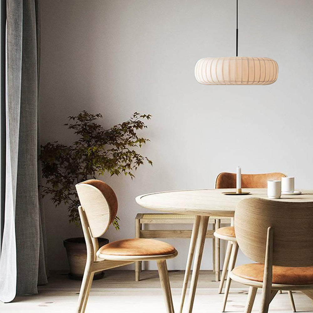 Ritta Creative Round Pendant Light Fabric Living Room Dining Room Hallway - Letslighting