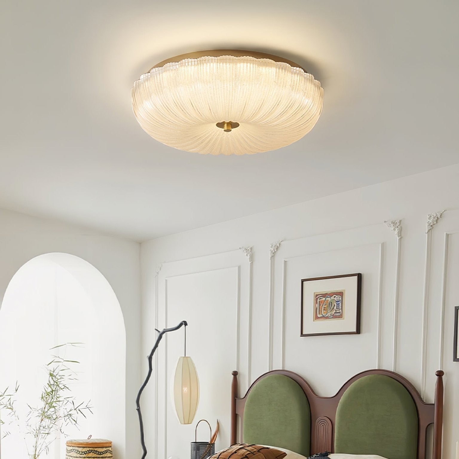 Kristy  Ripple Glass  Ceiling Light