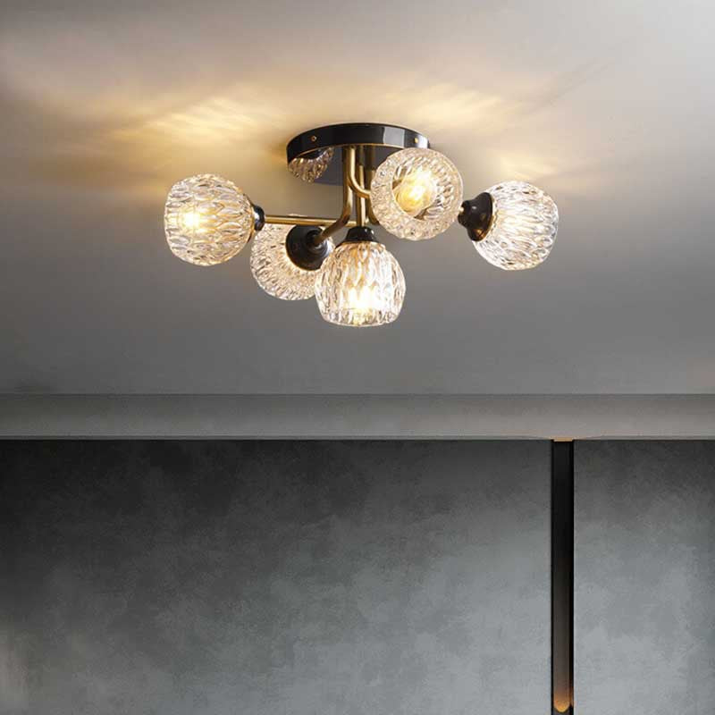 Valentina Luxury Flush Mount Ceiling Light /Glass Living Room - Letslighting