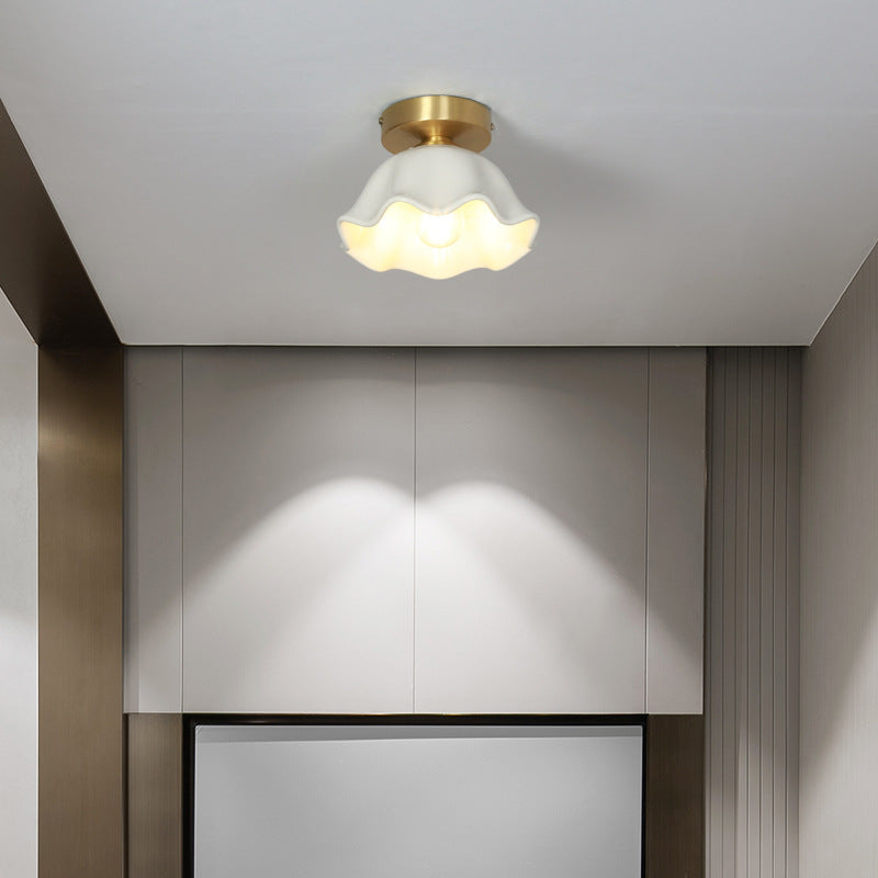 Arisha Retro Metal Flush Mount Brass Ceiling Light