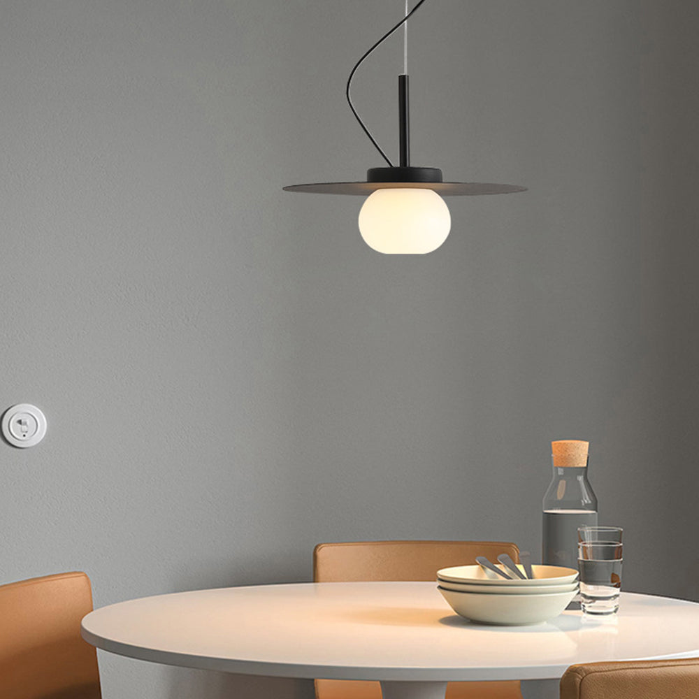 Arisha Minimalist Pendant Light Metal Glass Dining Room Study Room