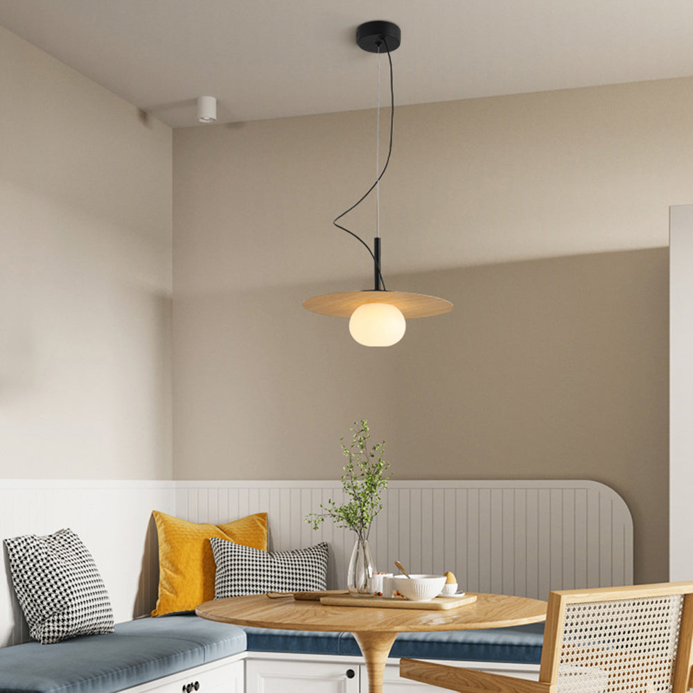 Arisha Minimalist Pendant Light Metal Glass Dining Room Study Room