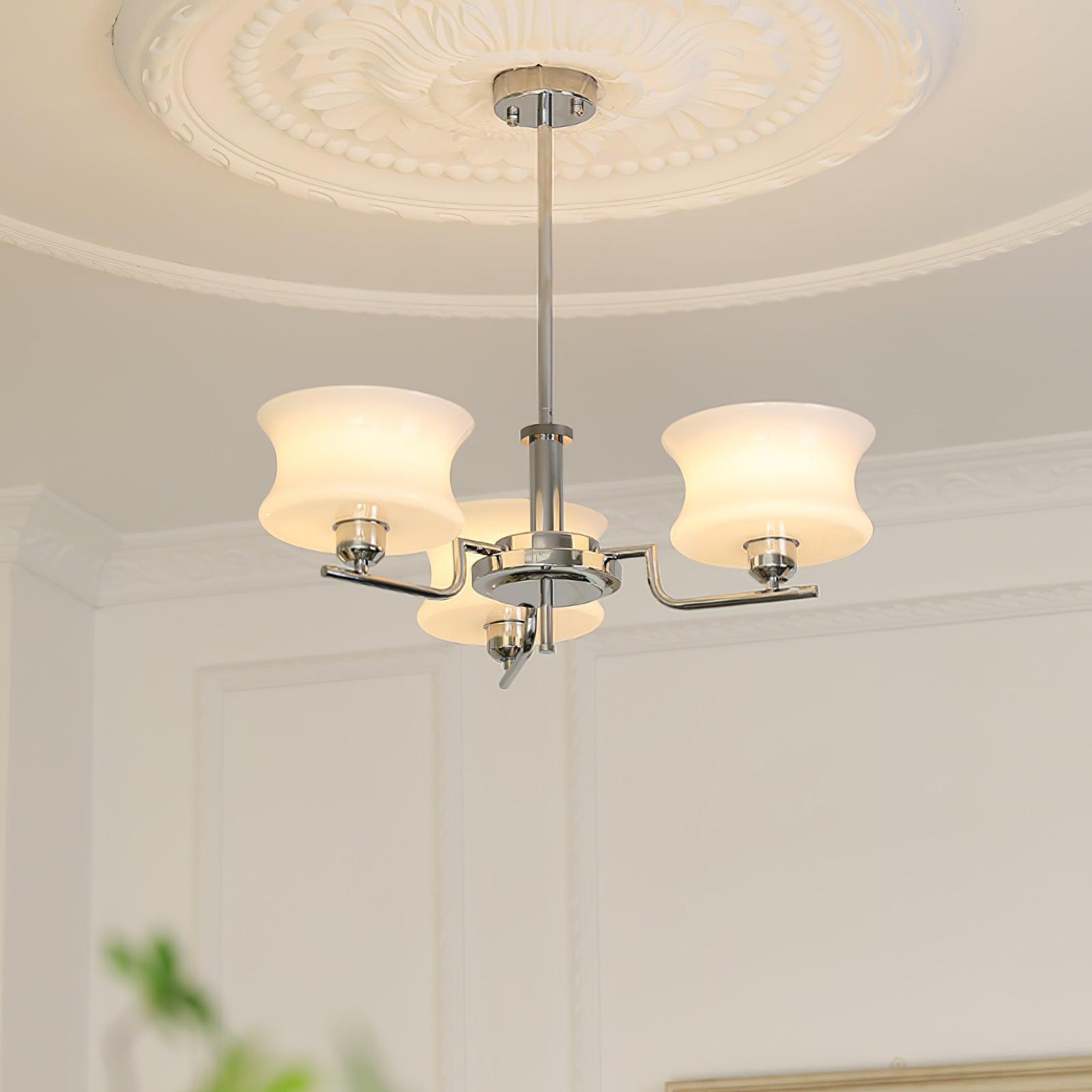 Lustra Chandelier Natural Gold Vintage Glass - Letslighting