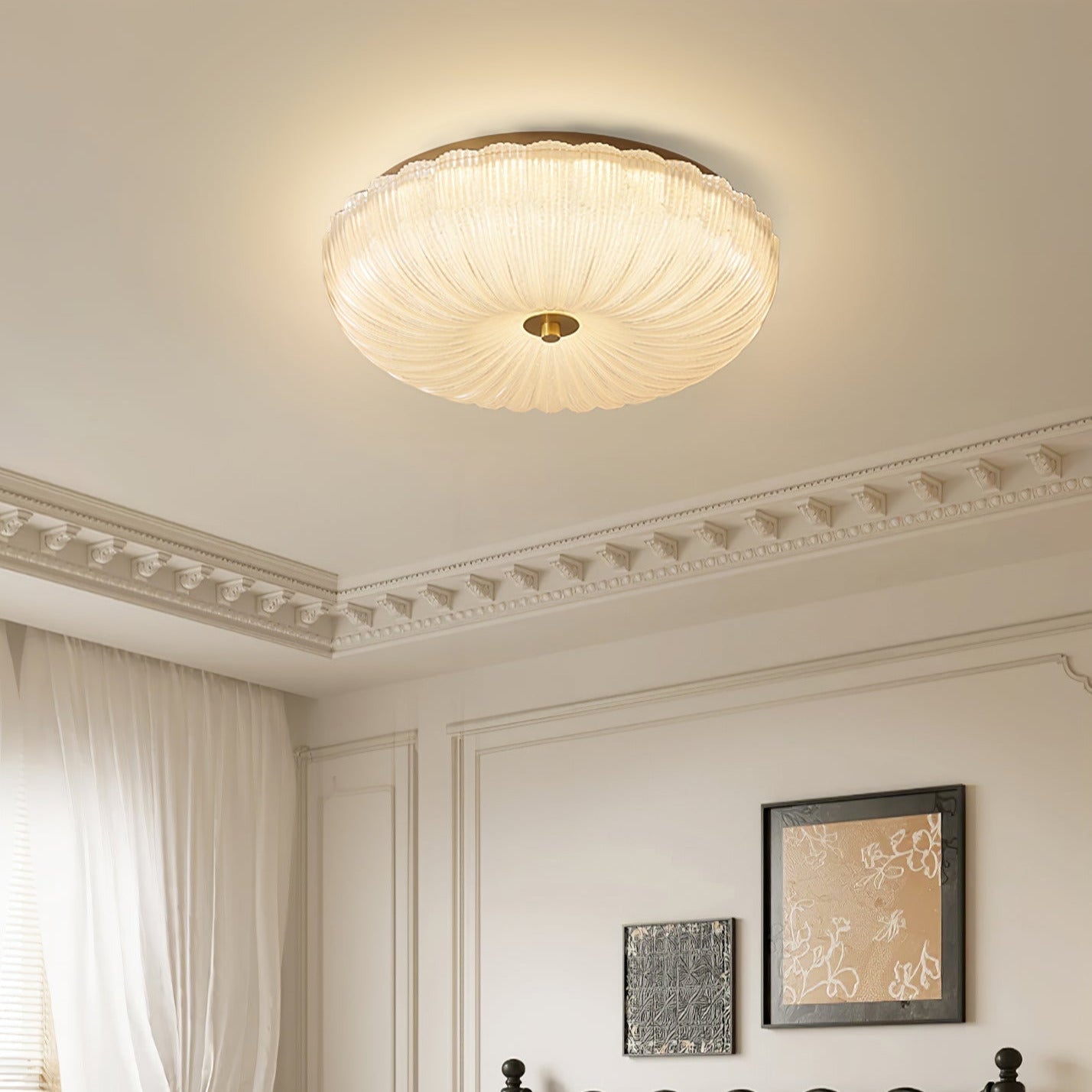 Kristy  Ripple Glass  Ceiling Light