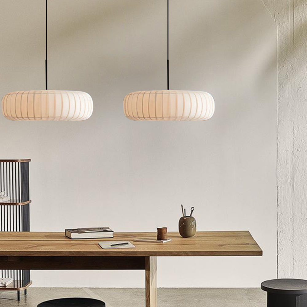 Ritta Creative Round Pendant Light Fabric Living Room Dining Room Hallway - Letslighting