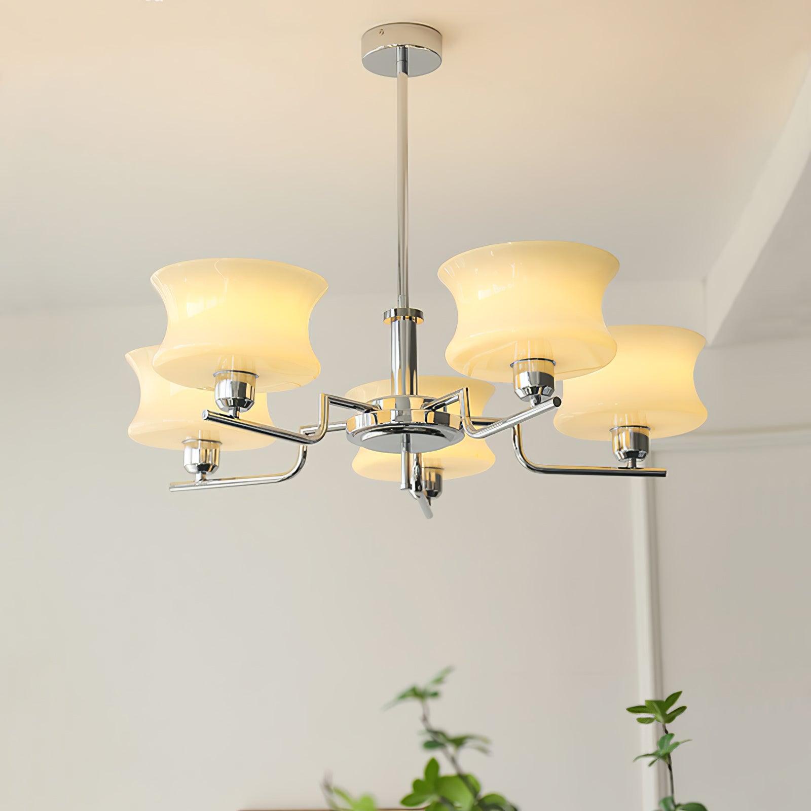 Lustra Chandelier Natural Gold Vintage Glass - Letslighting