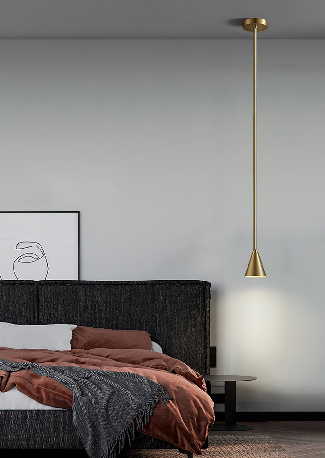 Cutheion Modern Minimalist Brass Pendant Light - Letslighting