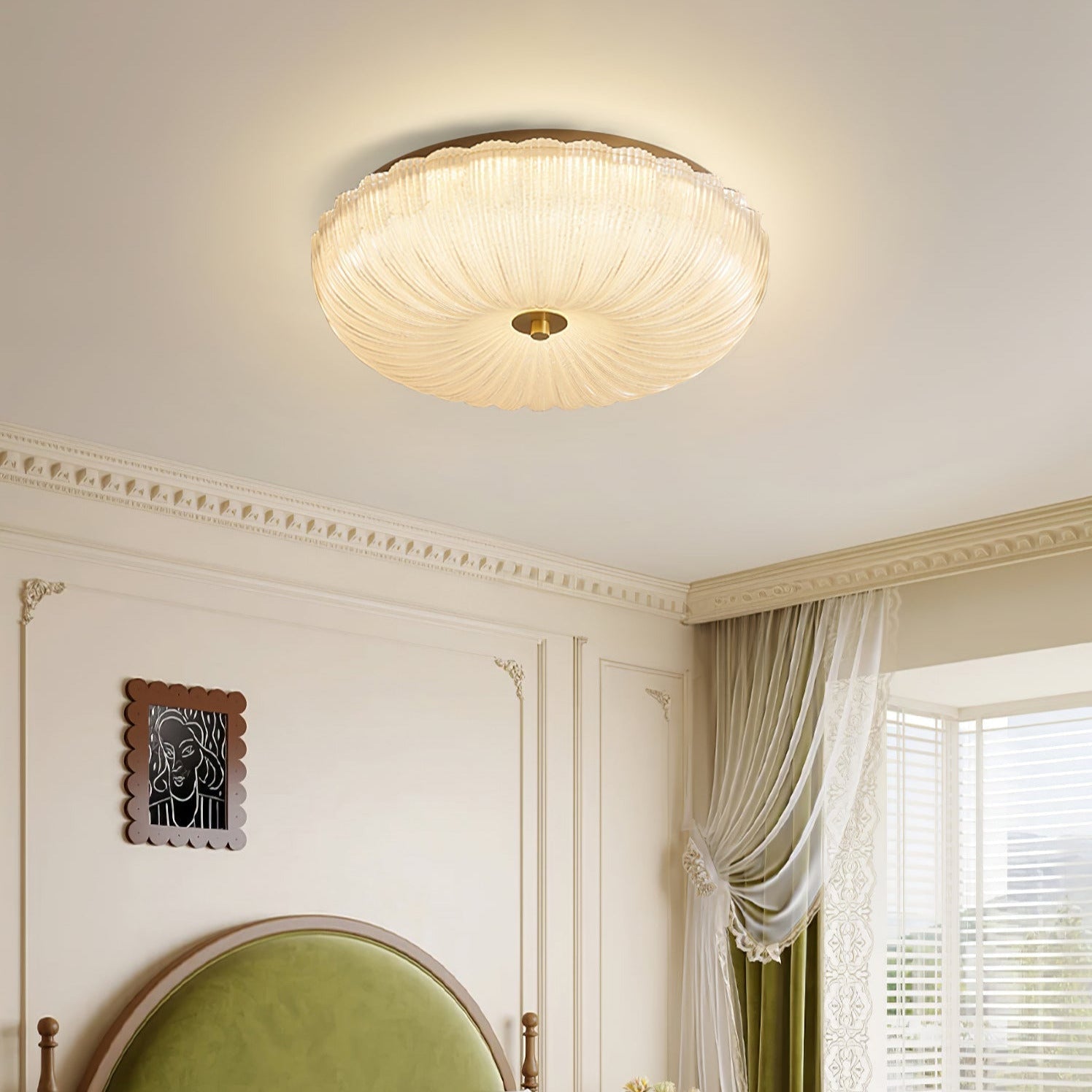 Kristy  Ripple Glass  Ceiling Light