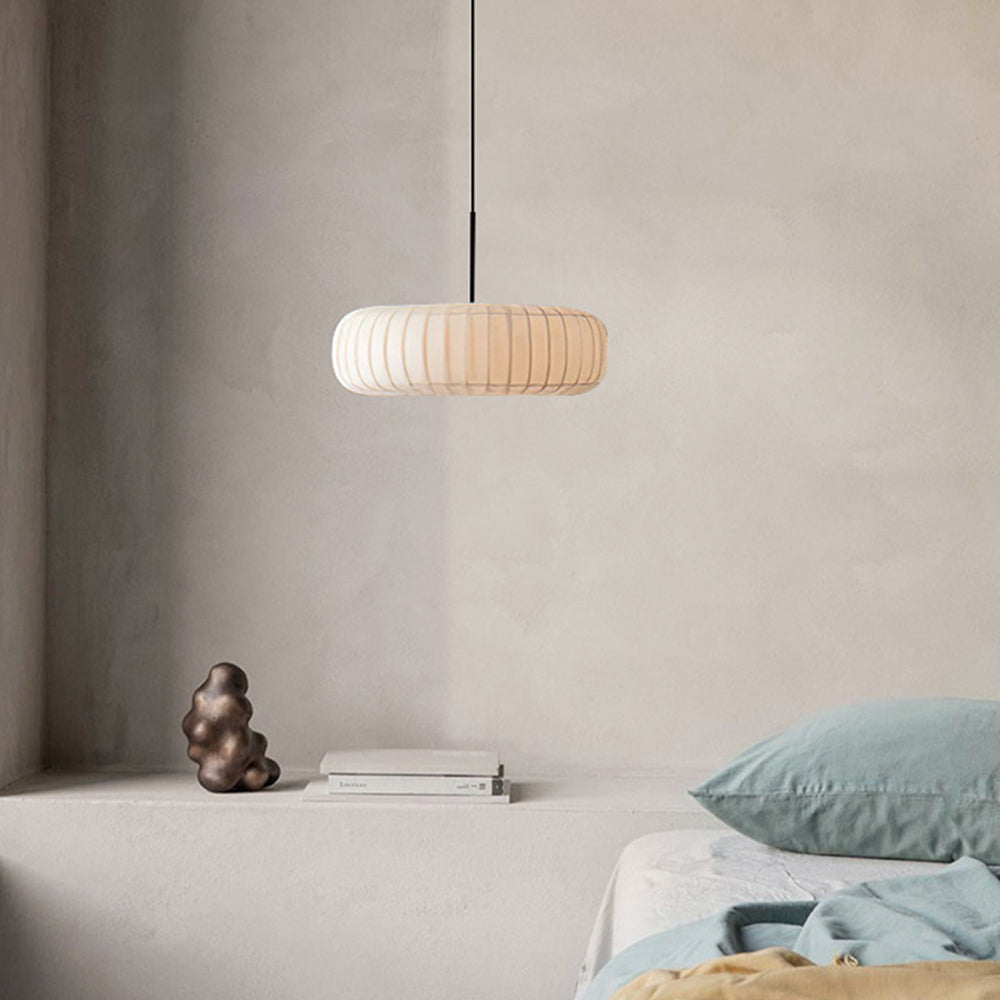 Ritta Creative Round Pendant Light Fabric Living Room Dining Room Hallway - Letslighting