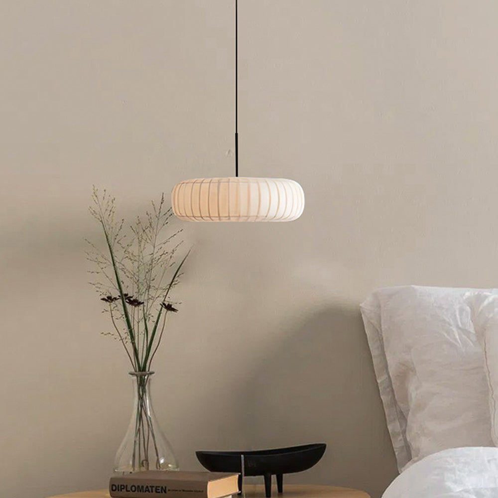 Ritta Creative Round Pendant Light Fabric Living Room Dining Room Hallway - Letslighting