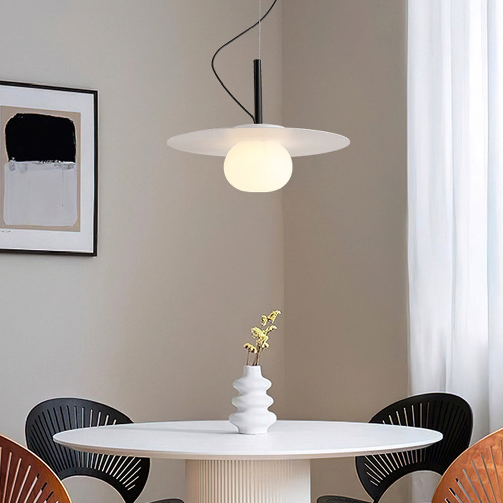 Arisha Minimalist Pendant Light Metal Glass Dining Room Study Room