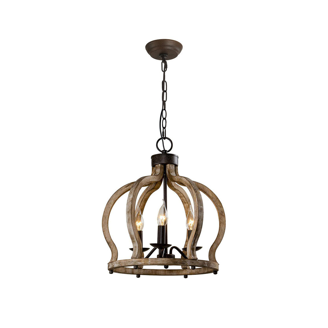 Vivinir Vintage Industrial Aura Farmhouse Wooden Pendant Lamp - Letslighting