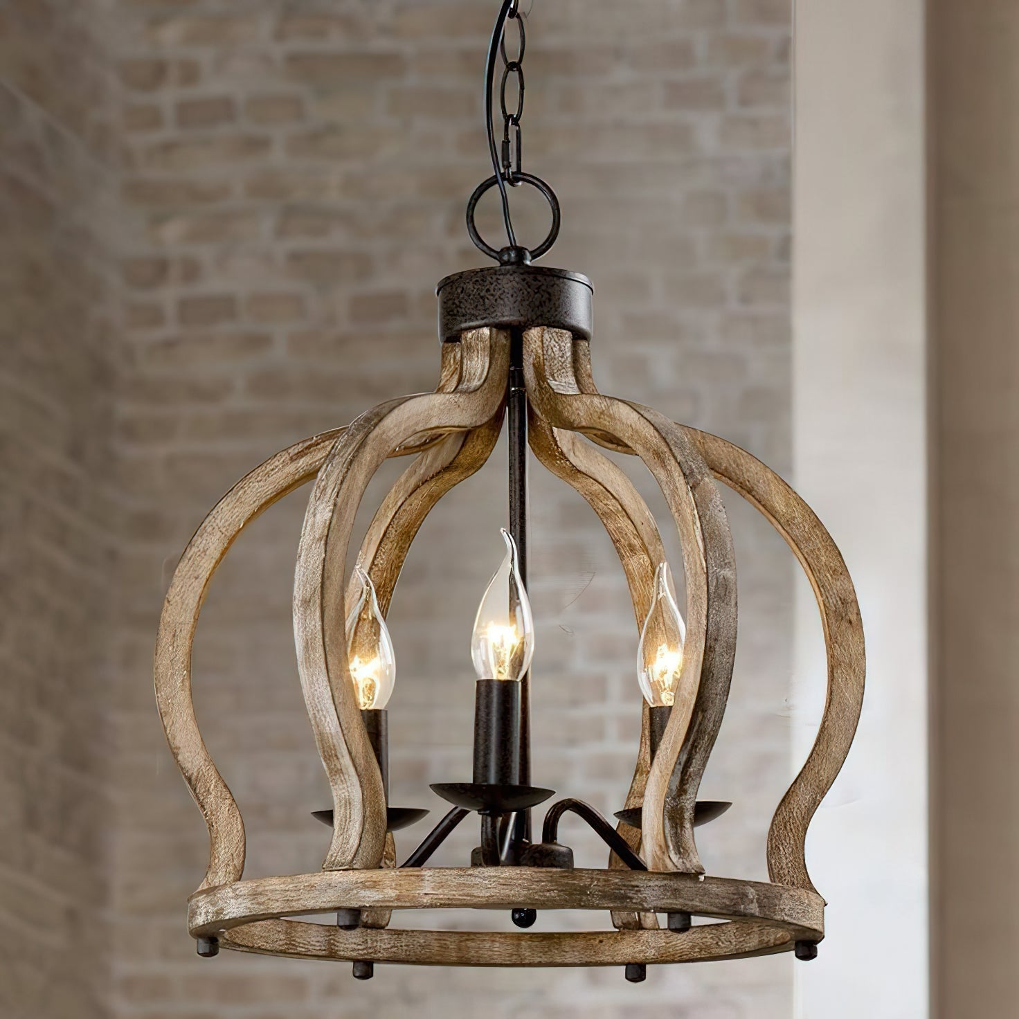 Vivinir Vintage Industrial Aura Farmhouse Wooden Pendant Lamp - Letslighting