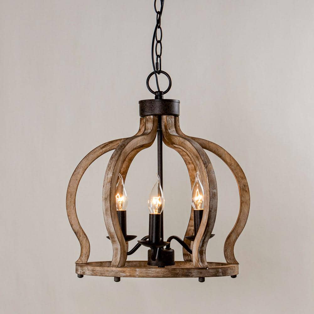 Vivinir Vintage Industrial Aura Farmhouse Wooden Pendant Lamp - Letslighting