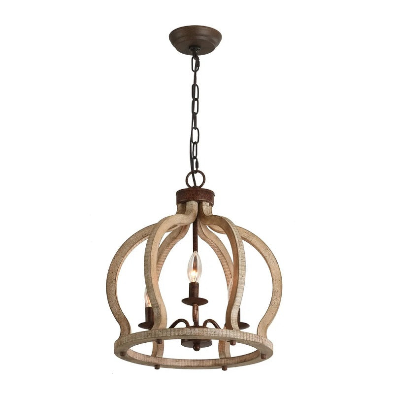 Vivinir Vintage Industrial Aura Farmhouse Wooden Pendant Lamp - Letslighting