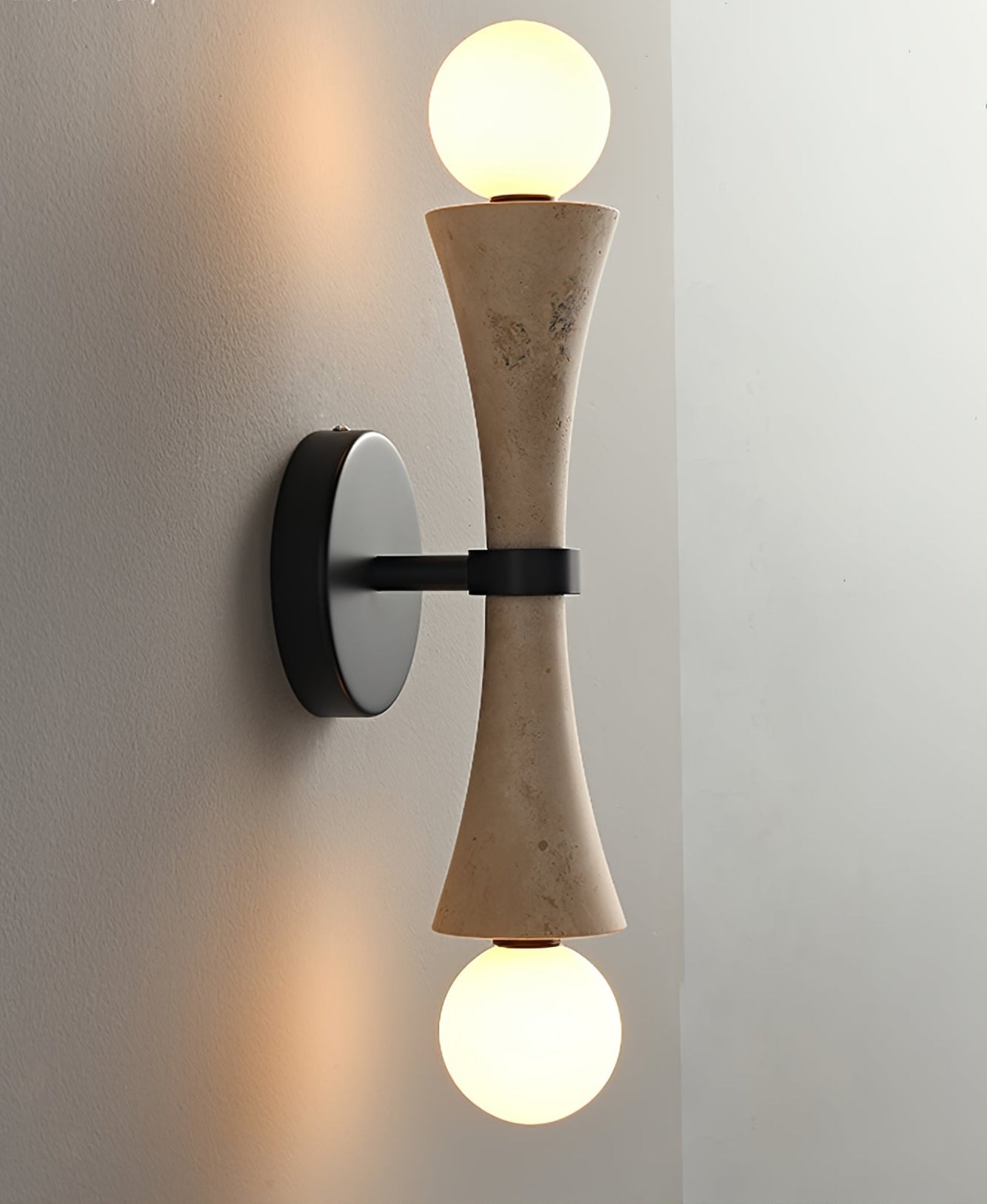Oloriel Sculptural Travertine Wall Light - Letslighting