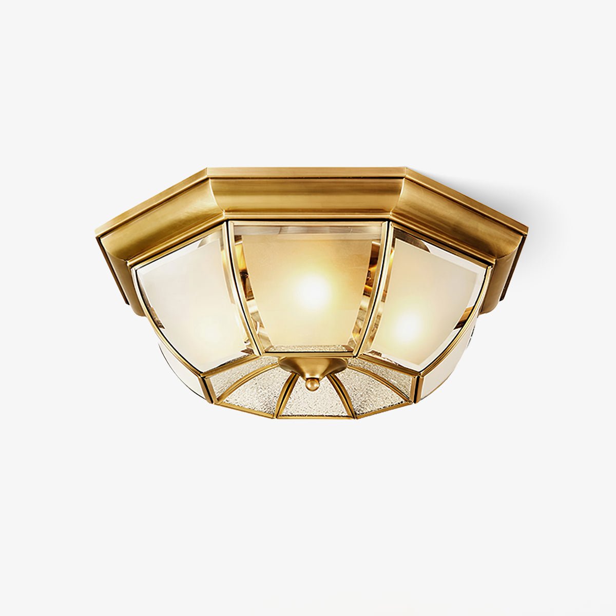 Alirora Bowl Shaped Brass Glass Ceiling Lamp - Letslighting