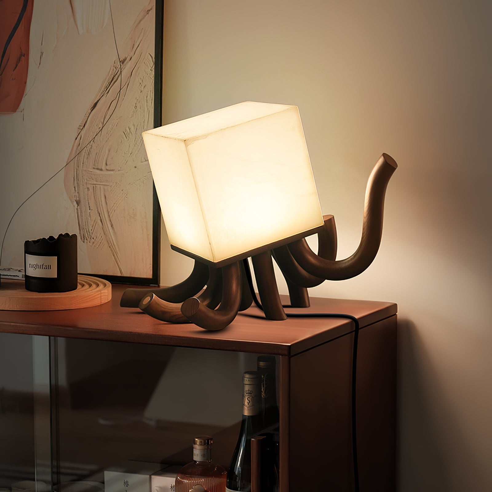 Ivvinos Tentacle Alabaster Table Lamp - Letslighting