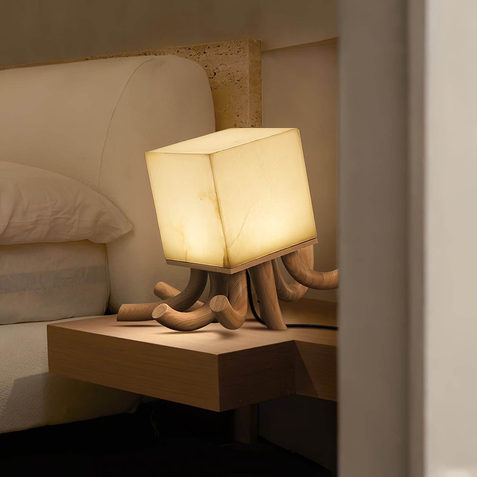 Ivvinos Tentacle Alabaster Table Lamp - Letslighting