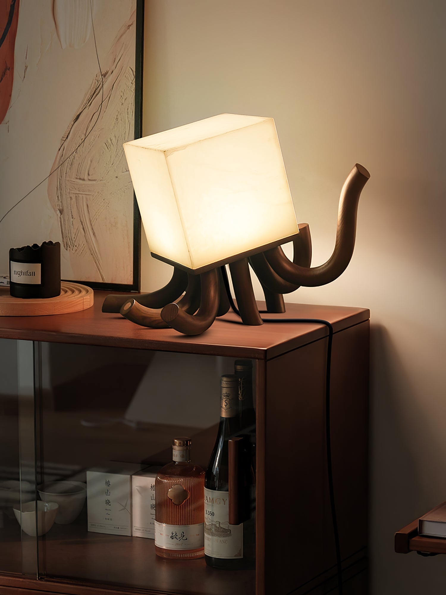 Ivvinos Tentacle Alabaster Table Lamp - Letslighting