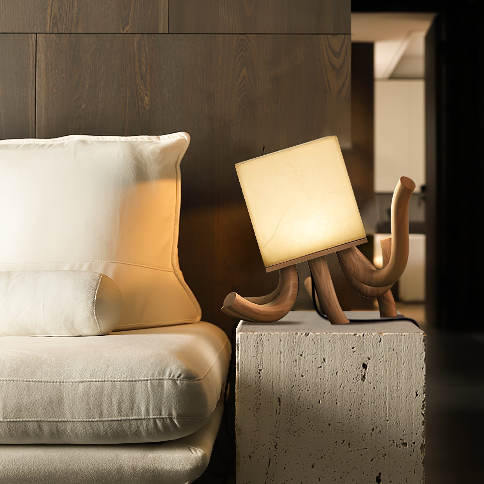 Ivvinos Tentacle Alabaster Table Lamp - Letslighting