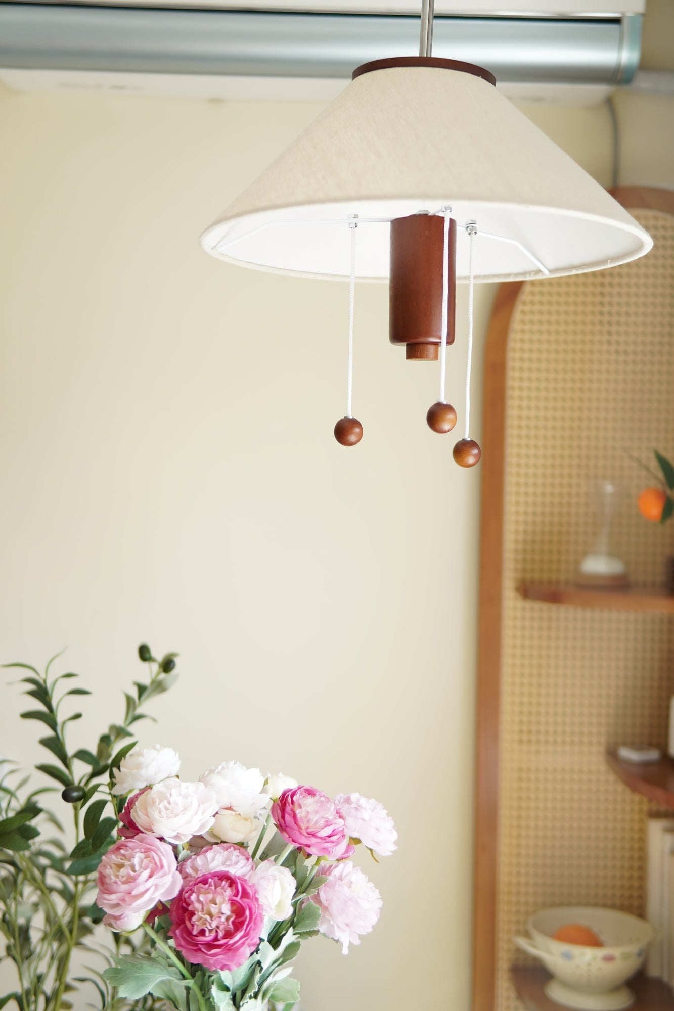 Zathee Nordic Art Classic Wood Fabric Pendant Lamp - Letslighting