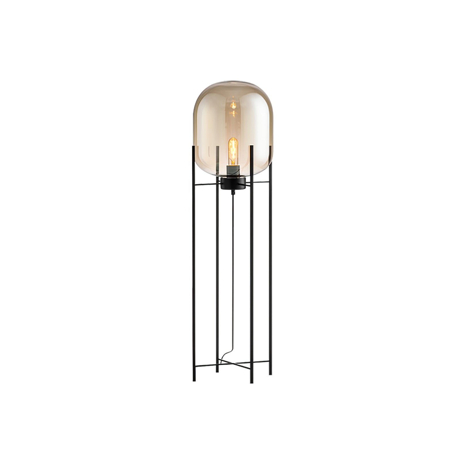 Zevia Glass Industrial Floor lamp - Letslighting