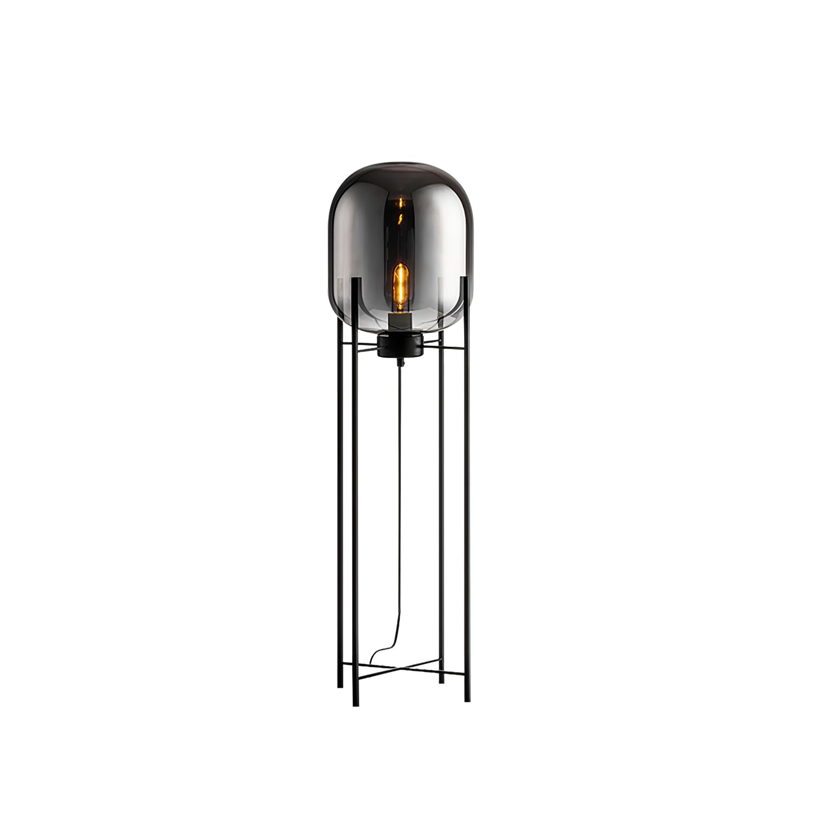 Zevia Glass Industrial Floor lamp - Letslighting