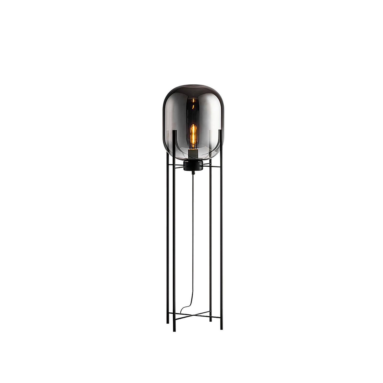 Zevia Glass Industrial Floor lamp - Letslighting