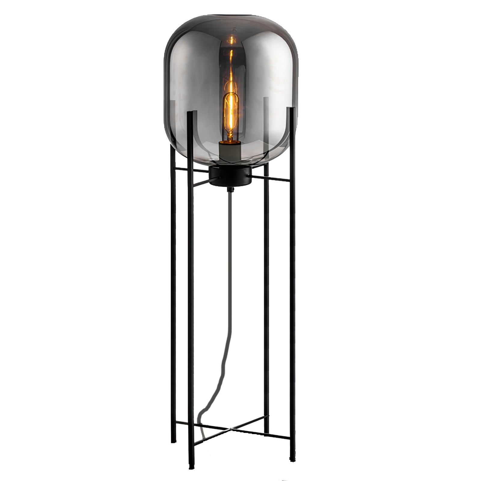 Zevia Glass Industrial Floor lamp - Letslighting